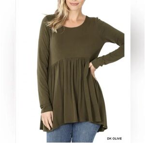 Zenana Outfitters Dark Olive Tunic Top
